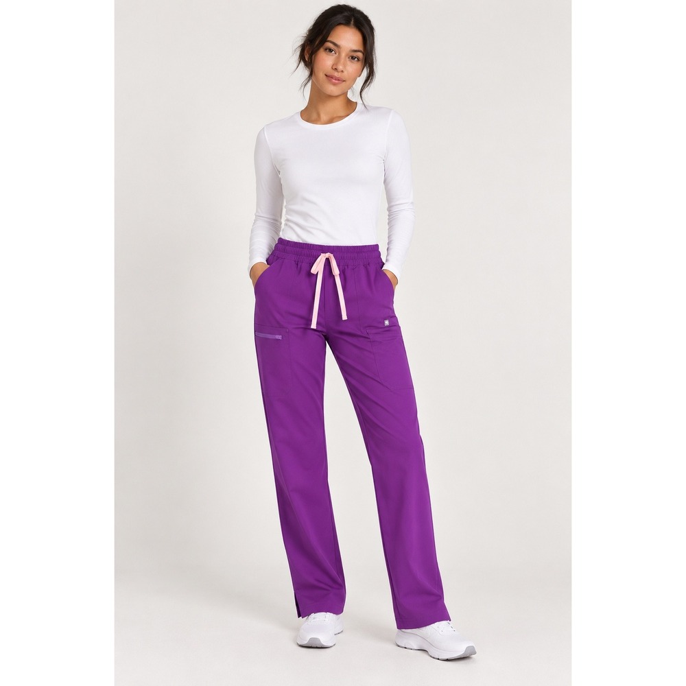 FIGS Scrub Pants Technical Collection Cargo XXS Petite Purple Dr Nurse